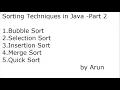 Program Selection Sort implementation in Java
