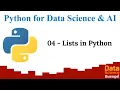 Python for Data Science and AI 04 - Lists in Python
