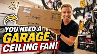 How to Install a Ceiling Fan OURSTAR Install and Review for our Garage