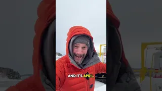 Frozen In: Our Wooden Boat Locked in Newfoundland Ice #Shorts