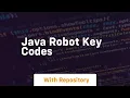 java robot key codes