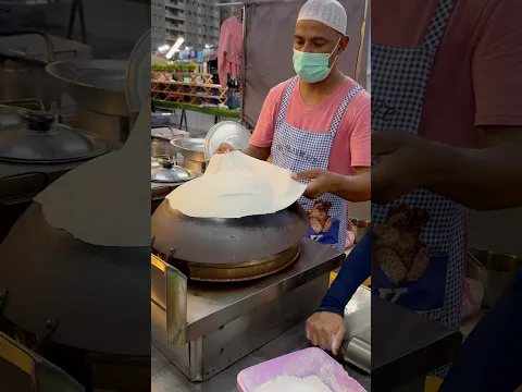 둥근 철판에 굽는 인도식 치즈 롤빵, 루말리 로티 - taiwanese street food