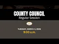 County Council - Tuesday March 3 2026
