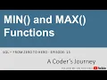 SQL Tutorial - MIN and MAX Functions