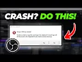 Fix OBS Crashing Freezing on Windows 11 2025 Guide