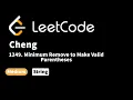 LeetCode 1249 Minimum Remove to Make Valid Parentheses