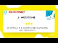 Mutations CHAPTER - THE GENETIC CODE MUTATIONS AND TRANSLATION