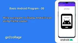 EP 06 Android Studio Basic Program I go2collage