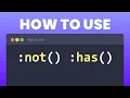 Learn CSS not and has selector in 6 Minutes