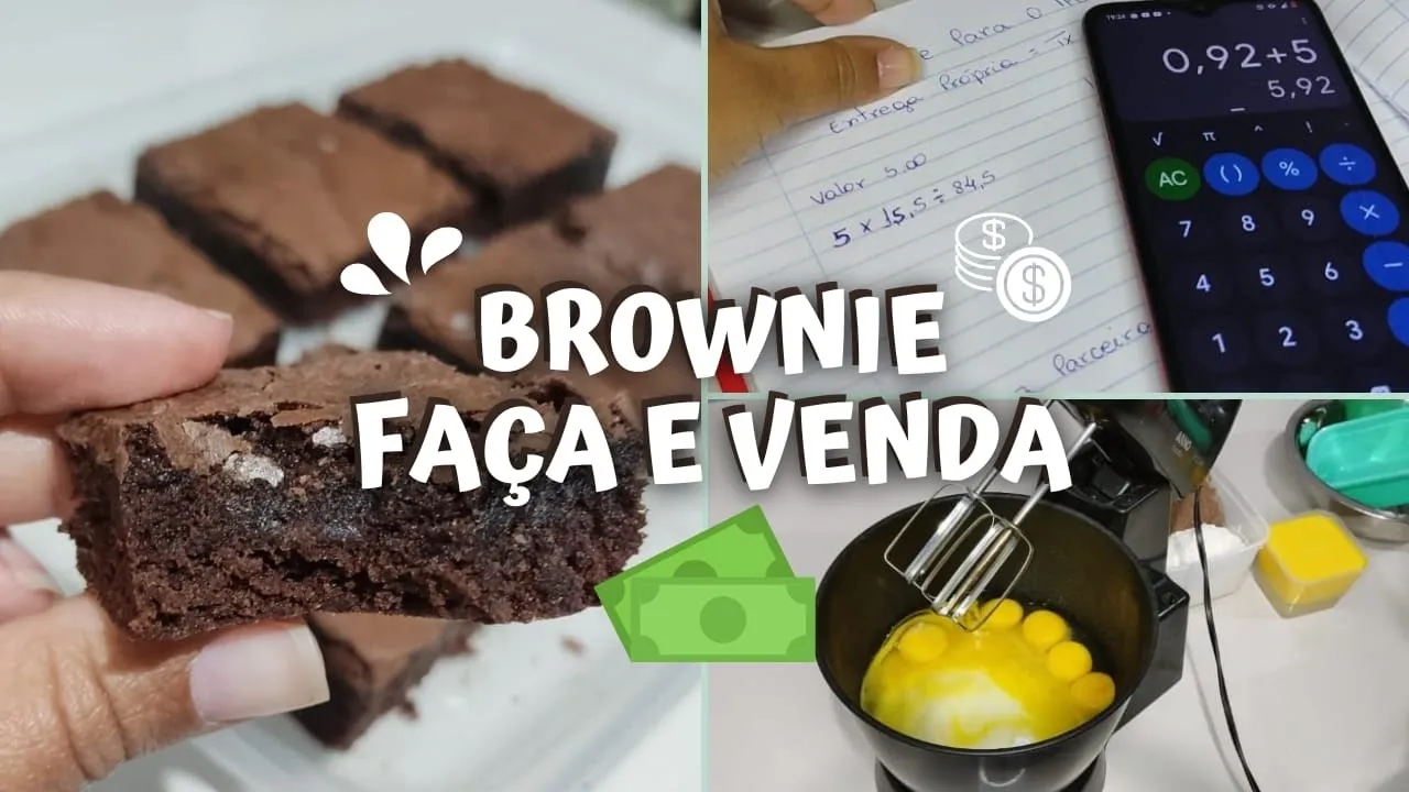 RECEITA DE BROWNIE PASSO A PASSO/ COMO CALCULAR PREÇO PARA VENDA (DELIVERY PRÓPRIO + IFOOD)