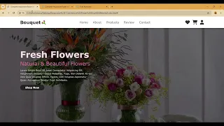 Responsive E-Commerce Flower Shop Website Design using html CSS html CSS projects