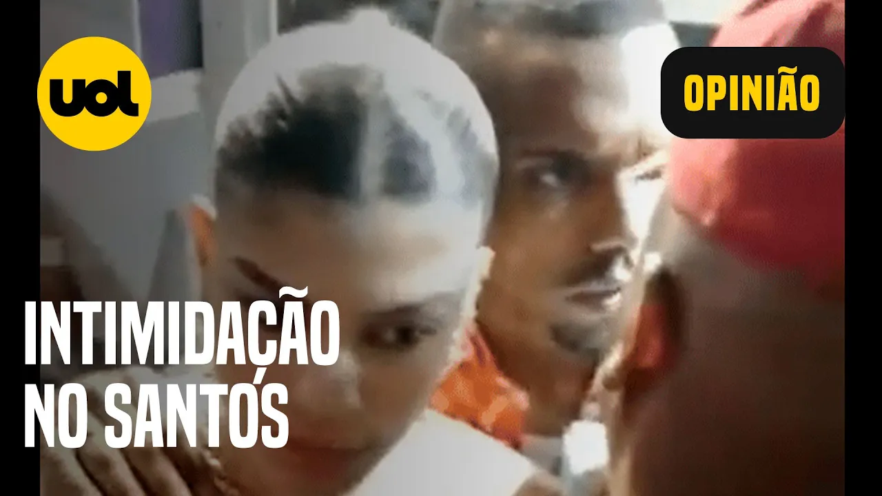 JOGADORES DO SANTOS SÃO INTIMIDADOS POR TORCEDORES DURANTE FESTA EM SÃO PAULO