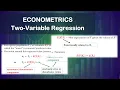 Two Variable Regression Analysis