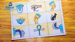 رسم عن الفن المصري القديم رسم الفراعنه رسم الفن المصري القديم رسم جماليات الفن المصري القديم 