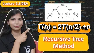 Lec 3 6 Recurrence Tree Method T n 2T n Recurrence Relation in DAA DSA