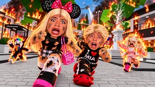 Sobrevivimos Al Incendio De Brookhaven Con Mi Familia En Roblox