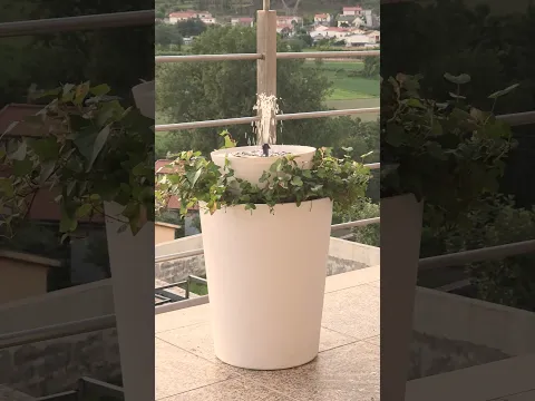DIY Solar Fountain ⛲️🌿 #diy #action #diyhomedecor