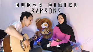 Download BUKAN DIRIKU - SAMSONS ( Cover Tyas ft. Jr Sanova ) MP3