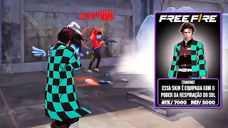 Rushadão Solo vs Squad Com a Nova Skin Atributada do Tanjiro - Free Fire