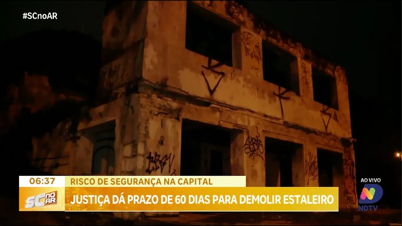 Justiça dá prazo de 60 dias para demolir estaleiro próximo à Ponte Hercílio Luz