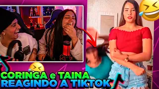coringa e taina costa reagindo a tiktok e v deos engra ados tente n o rir 92