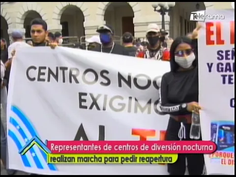 Representantes de centros de diversión nocturna realizan marcha para pedir reapertura