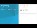 Python - Packing and Unpacking