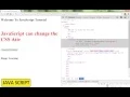 HOW TO CHANGE CSS ATTRIBUTE USING JAVASCRIPT DEMO