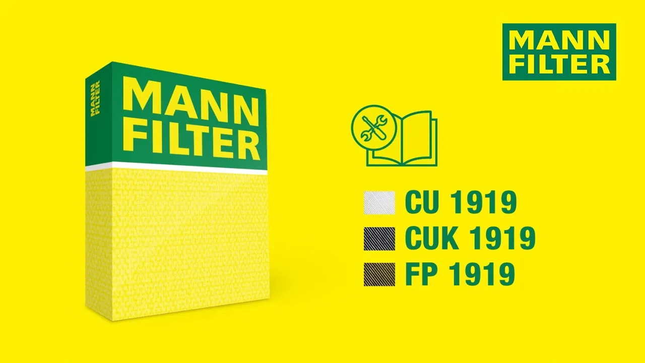 How to change a cabin air filter by MANN-FILTER | CU 1919 - CUK 1919 - FP 1919