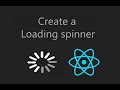 Create a loading spinner with React JS