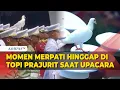 Momen Merpati Hinggap di Topi Prajurit saat Upacara HUT ke-80 RI di Istana Merdeka
