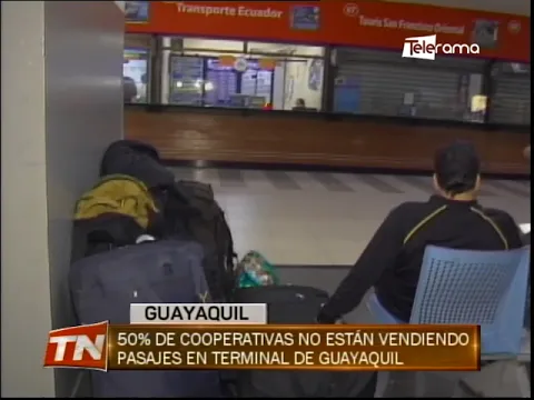 50% de cooperativas no están vendiendo pasajes en terminal de Guayaquil