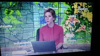 McCall Vrydaghs getting emotional during tornado warning for Dayton Ohio whio t v