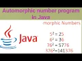 Automorphic number in java