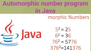 Automorphic number in java