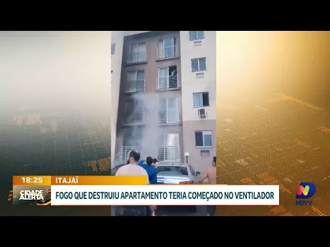 Incêndio em Itajaí: apartamento em Itaipava é consumido pelas chamas, suspeita-se de ventilador