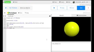 Introduction to Visual Objects in VPython Glowscript