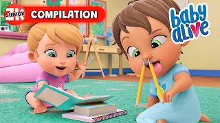 Getting Ready For School! 🎒🚸 Baby Alive | Episode Compilation | ZeeKay Junior