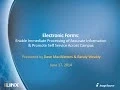 ECM Webinar How eForms Enable Immediate Processing of Info Across Campus