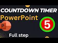 Microsoft PowerPoint me timer countdown Countdown timer in PowerPoint