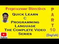 C Programming Language Part 10 Preprocessor Directives Macro Substitution in C Premn Arya