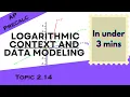 Logarithmic Function Context and Data Modeling in Under 3 mins AP Precalculus Topic 2 14