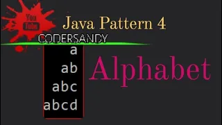 Print Alphabet Pattern 3 Program in java l