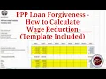 PPP Loan Forgiveness - How to Calculate Wage Reduction Template Included