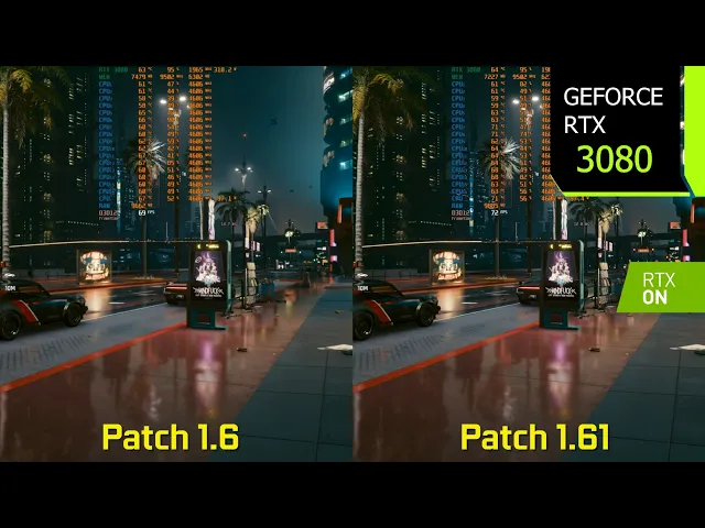 Cyberpunk 2077 - Patch 1.6 vs Patch 1.61 Performance/Graphics | RTX 3080 1440p DLSS 2.4 Quality
