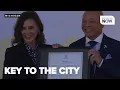 Michigan Gov Gretchen Whitmer receives Key to the City of Flint