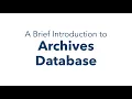 Introduction to the ODU Archives Database