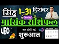 Lagu Singh rashi / lagna – December 2025 monthly horoscope – luck will favour this maonth /astro nikhil