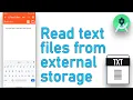 A to Z read and write Text File from to Android External Storage