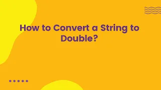 How to Convert a String to Double